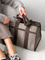 CALI TOTE HERRINGBONE - TRUFFLE