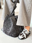 SAC MEDIUM HAIRY SUEDE - BROWN